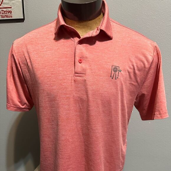 Under Armour The Playoff Polo Mens Medium Short Sleeve with Harvester Logo - Picture 1 of 5